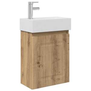 vidaXL Vannitoa vanity &uuml;ksus koos segistiga Artisan tamm