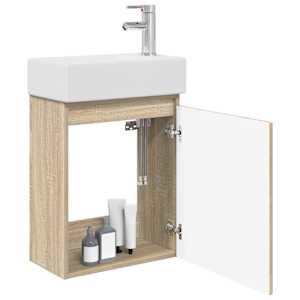 Koupelnová skříňka s baterií Dub sonoma 45,5 x 22,5 x 84 cm - obrázek 3