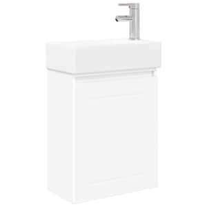 vidaXL Vannitoa vanity &uuml;ksus koos segistiga Valge 45,5 x 25,5 x 84 cm