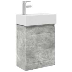 Koupelnová skříňka s baterií Betonově šedá 45,5 x 22,5 x 84 cm - obrázek 2