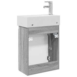 Koupelnová skříňka s baterií Šedý Sonoma 45,5 x 22,5 x 84 cm - obrázek 7