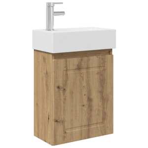 vidaXL Vannitoa vanity &uuml;ksus koos segistiga Artisan tamm