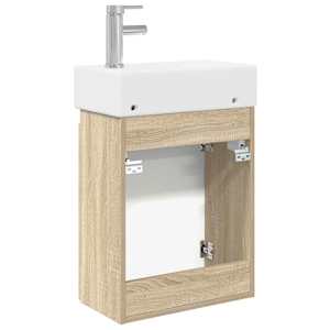 Koupelnová skříňka s baterií Dub sonoma 45,5 x 22,5 x 84 cm - obrázek 7