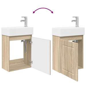 Koupelnová skříňka s baterií Dub sonoma 45,5 x 22,5 x 84 cm - obrázek 9