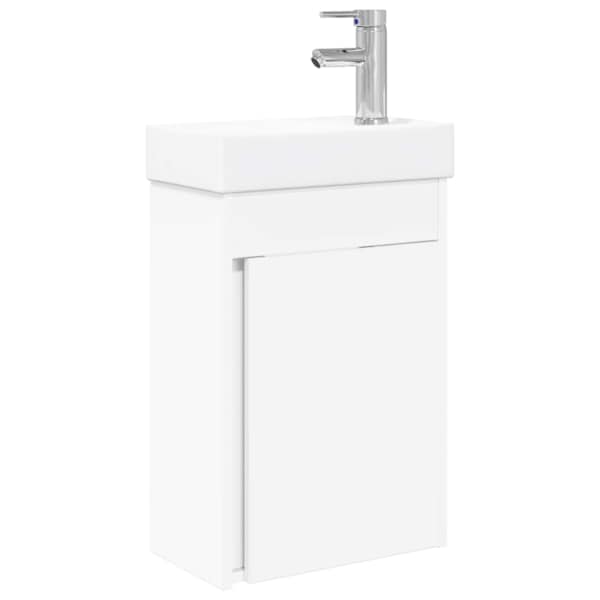vidaXL Vannitoa vanity &uuml;ksus koos segistiga Valge 40,5 x 22,5 x 62 cm