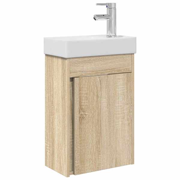 vidaXL Vannitoa vanity &uuml;ksus koos segistiga Sonoma tamm