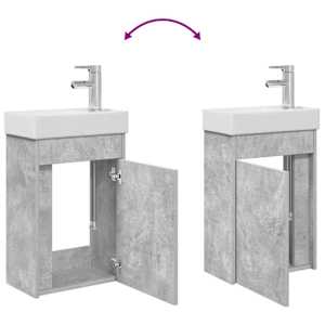 Koupelnová skříňka s baterií Betonově šedá 40,5 x 22,5 x 62 cm - obrázek 9