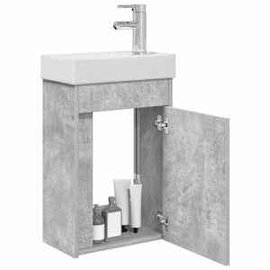 Koupelnová skříňka s baterií Betonově šedá 40,5 x 22,5 x 62 cm - obrázek 3