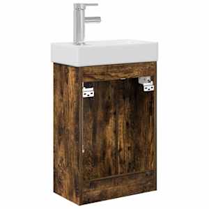 Koupelnová skříňka s baterií Kouřový dub 40,5 x 22,5 x 62 cm - obrázek 7