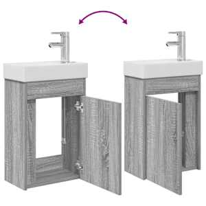 Koupelnová skříňka s baterií Šedý Sonoma 40,5 x 22,5 x 62 cm - obrázek 9