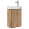 vidaXL Vannitoa vanity &uuml;ksus koos segistiga Artisan tamm