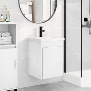 Kopalniška omarica s tapo Bela 42 x 40 x 74,5 cm