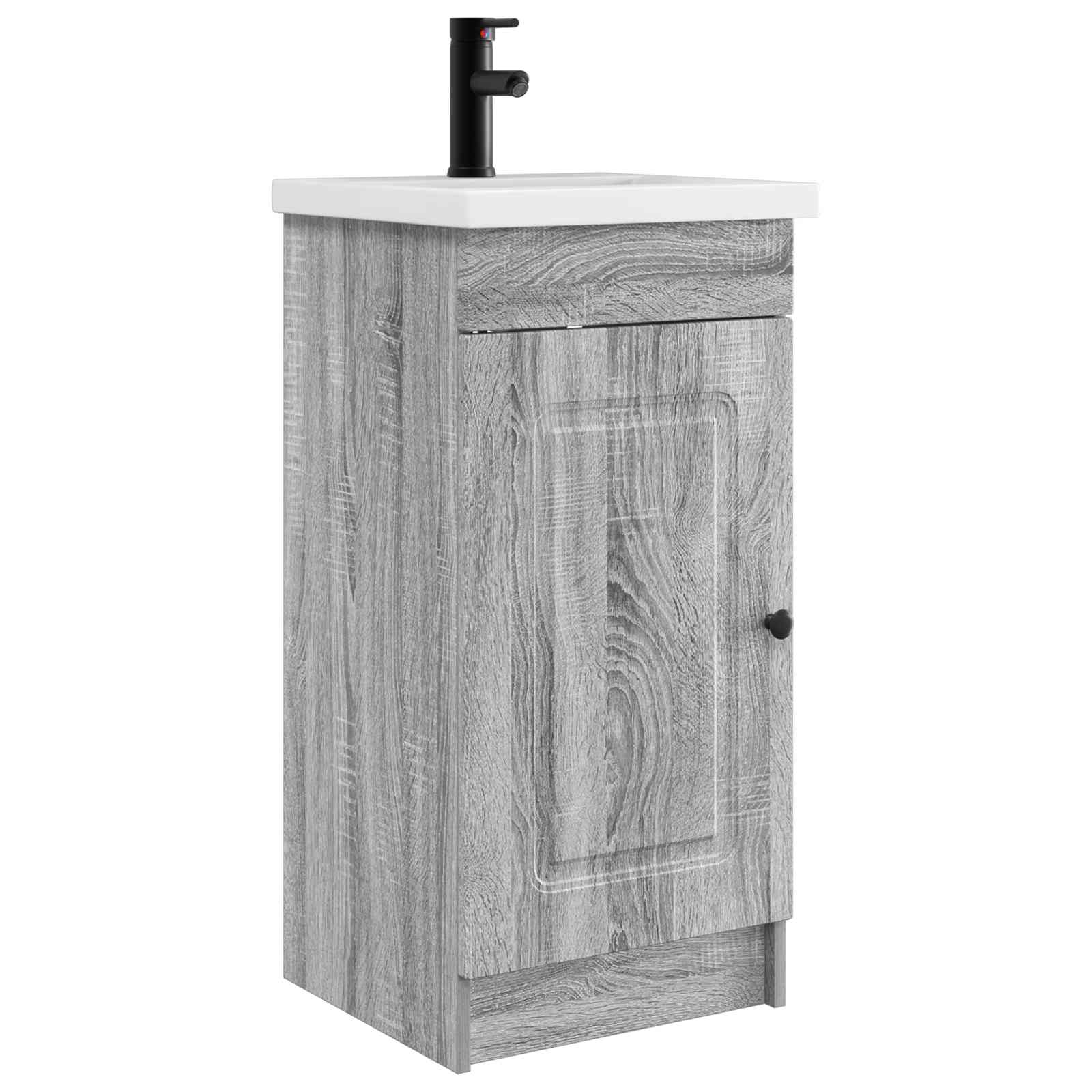 vidaXL Mobilă de baie cu chiuvetă Sonoma gri 42 x 40 x 84,5 cm