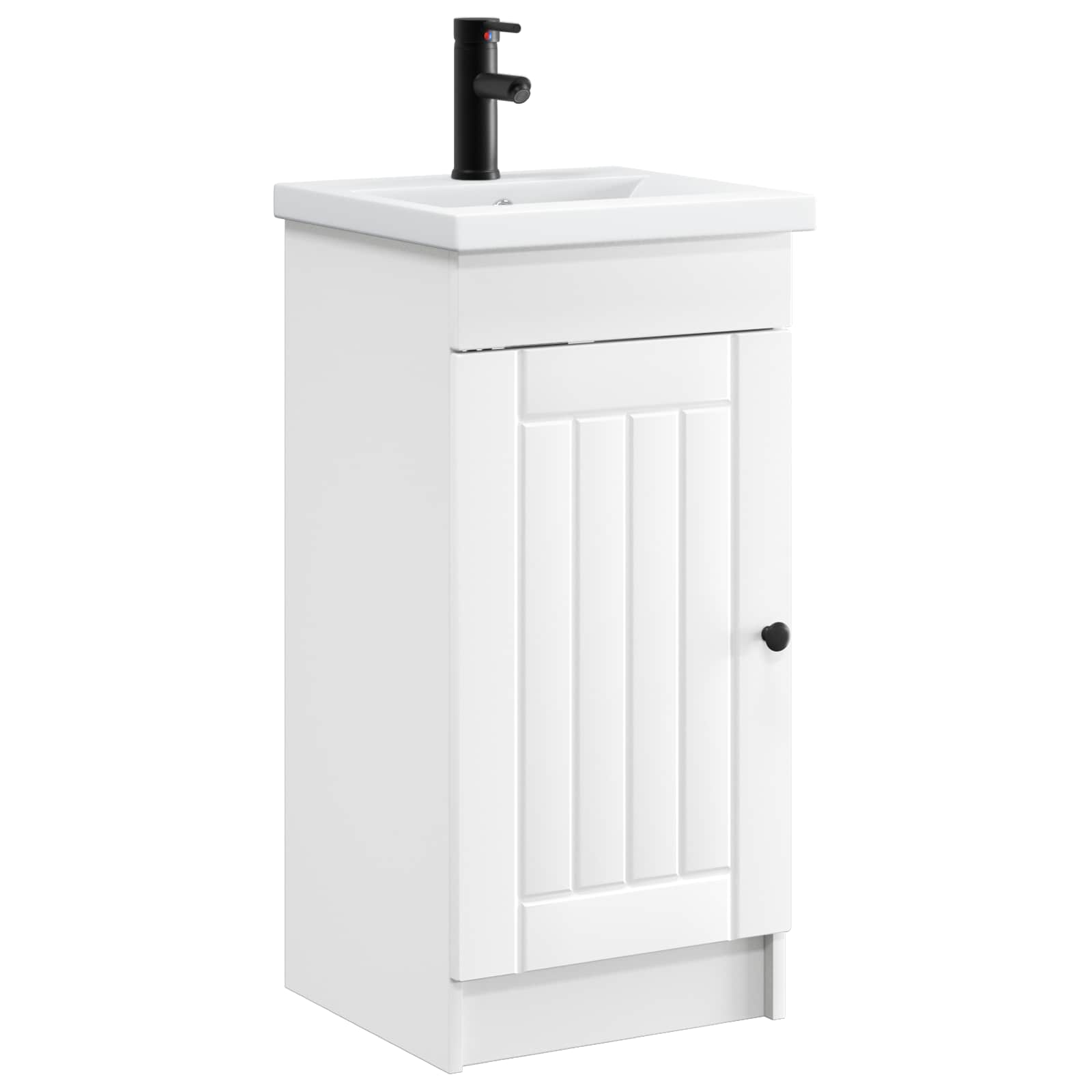 vidaXL Mobilă de baie cu chiuvetă Alb 42 x 40 x 84,5 cm Lemn prelucrat
