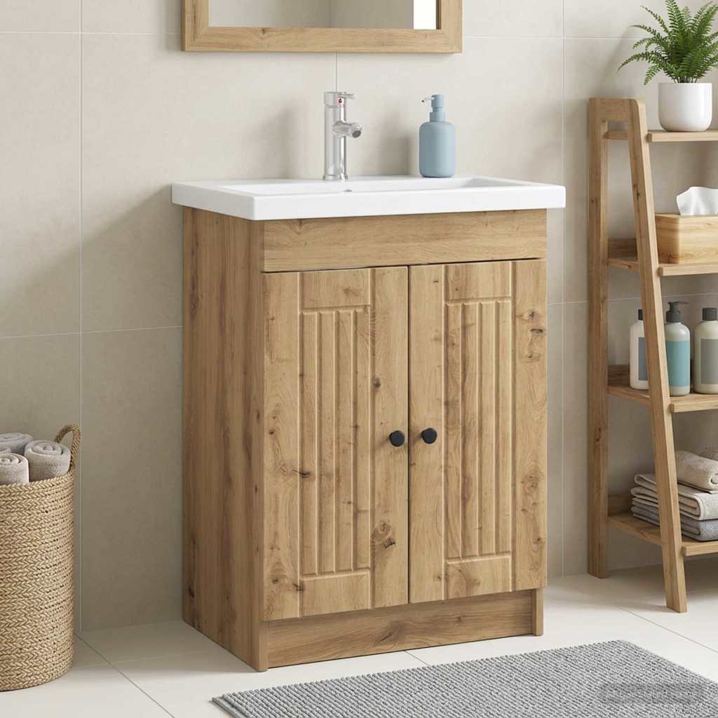  Ντουλάπι κάτω από τον νιπτήρα Artisan Δρυς 56 x 37,5 x 81 εκ V-890043