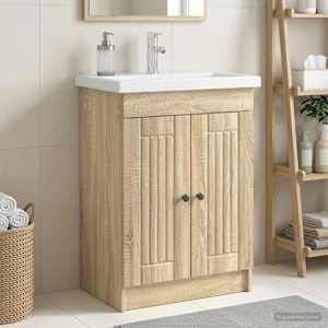 Koupelnová skříňka pod umyvadlo Dub sonoma 78,5 x 37,5 x 81 cm - obrázek 1