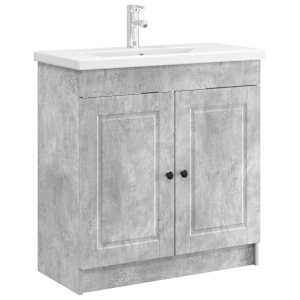 Koupelnová skříňka pod umyvadlo Betonově šedá 56 x 37,5 x 81 cm - obrázek 3