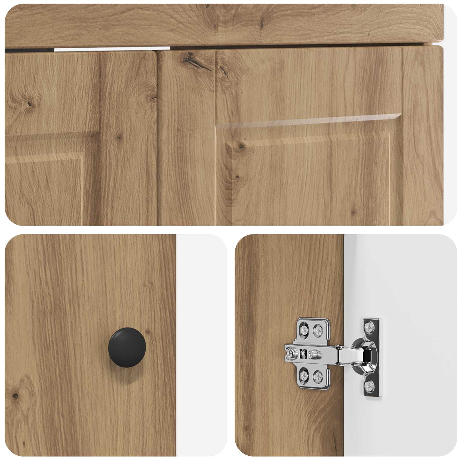 vidaXL Unter dem Waschbecken Badschrank Artisan-Eiche – Bild 8