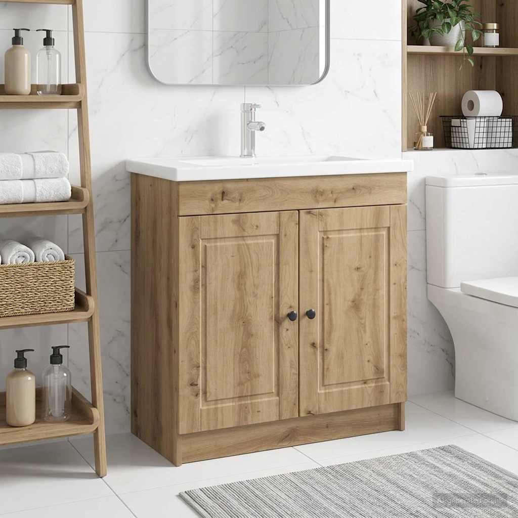 vidaXL Unter dem Waschbecken Badschrank Artisan-Eiche