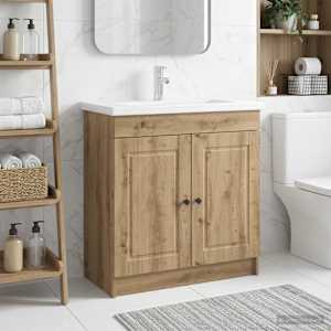 Koupelnová skříňka pod umyvadlo Dub artisan 78,5 x 37,5 x 81 cm - obrázek 1