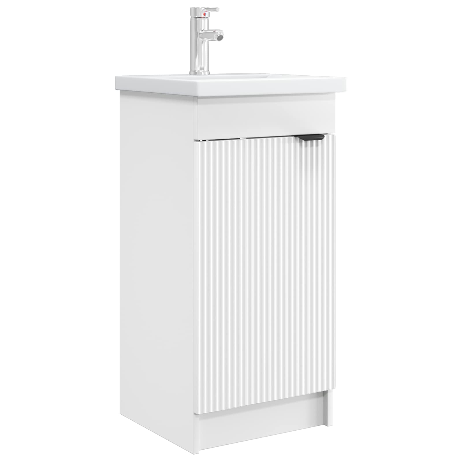 vidaXL Mobilă de baie cu chiuvetă Alb 42 x 40 x 84,5 cm Lemn prelucrat