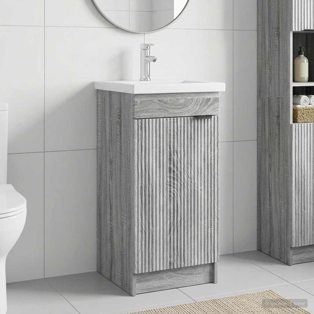 Badkamermeubel met Wasbak Grijs Sonoma 42 x 40 x 84,5 cm