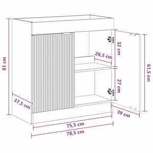 Koupelnová skříňka pod umyvadlo Bílá 78,5 x 37,5 x 81 cm - obrázek 10