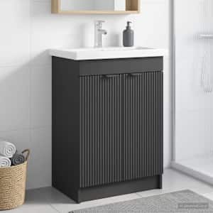 Koupelnová skříňka pod umyvadlo Černá 78,5 x 37,5 x 81 cm - obrázek 1