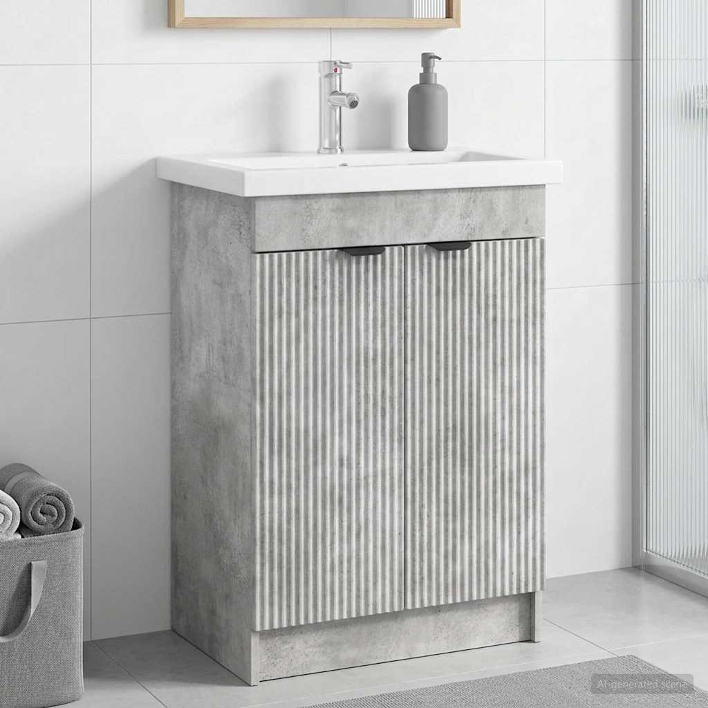 vidaXL Dulap de baie sub chiuvetă Gri Beton 78,5 x 37,5 x 81 cm