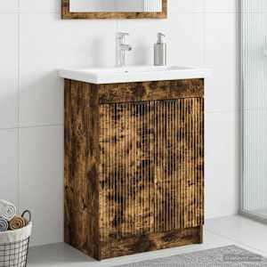 Koupelnová skříňka pod umyvadlo Kouřový dub 78,5 x 37,5 x 81 cm - obrázek 1