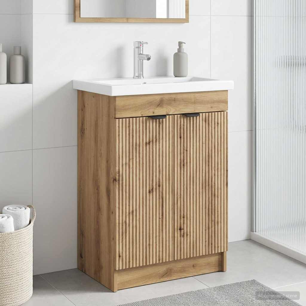 vidaXL Unter dem Waschbecken Badschrank Artisan-Eiche