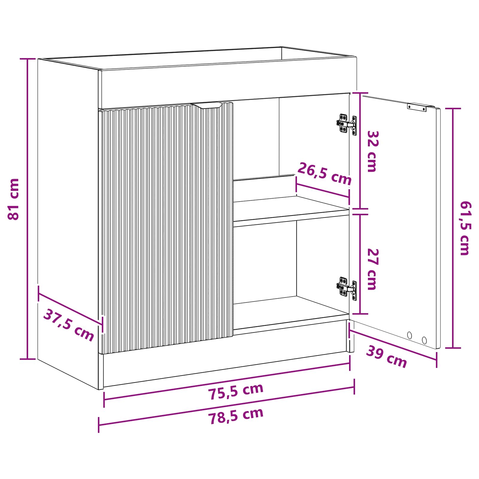 vidaXL Unter dem Waschbecken Badschrank Artisan-Eiche – Bild 10