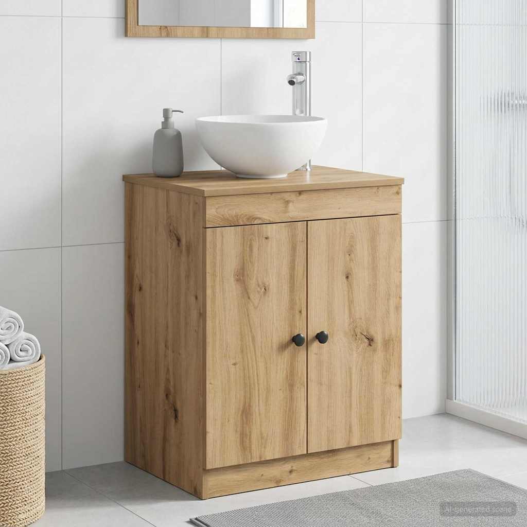 vidaXL Badezimmerschrank Artisan-Eiche 54 x 41 x 70 cm Holzwerkstoff