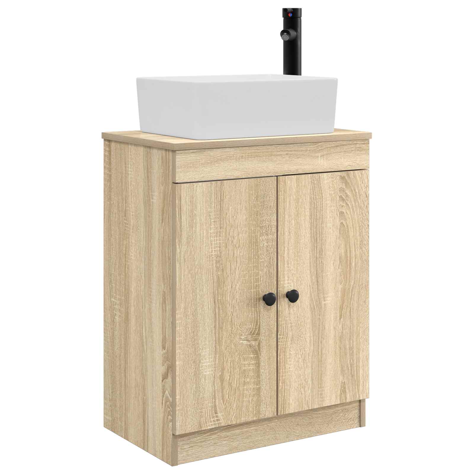 vidaXL Mobilă de baie cu chiuvetă Stejar Sonoma 54 x 35 x 83 cm