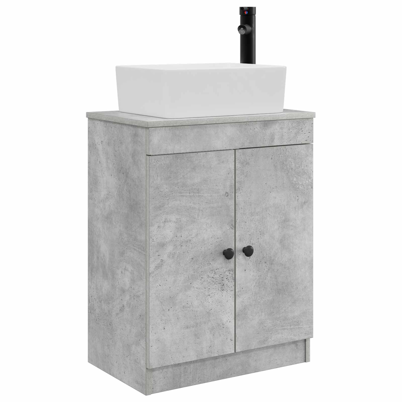 vidaXL Mobilă de baie cu chiuvetă Gri Beton 54 x 35 x 83 cm
