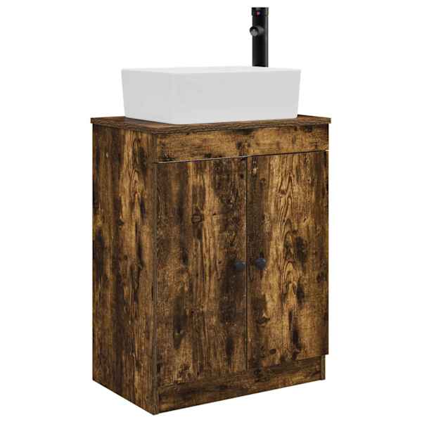 vidaXL Vannitoa kraanikauss Suitsutatud tamm 54 x 35 x 83 cm Tehispuit