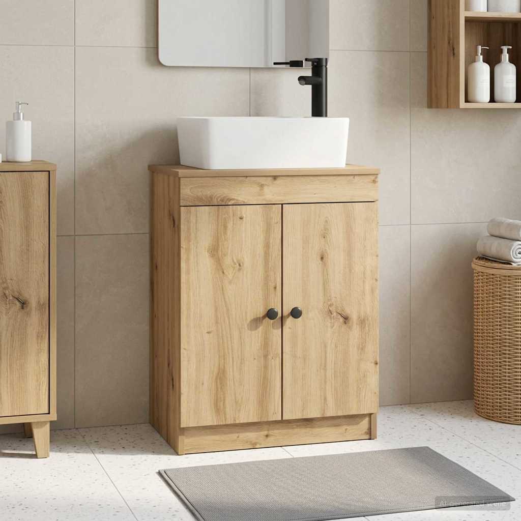 vidaXL Badezimmerschrank mit Waschbecken Artisan-Eiche 54 x 35 x 83 cm