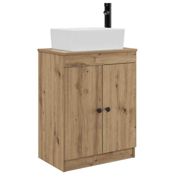 vidaXL Vannitoa kraanikauss Artisan tamm 54 x 35 x 83 cm Tehispuit