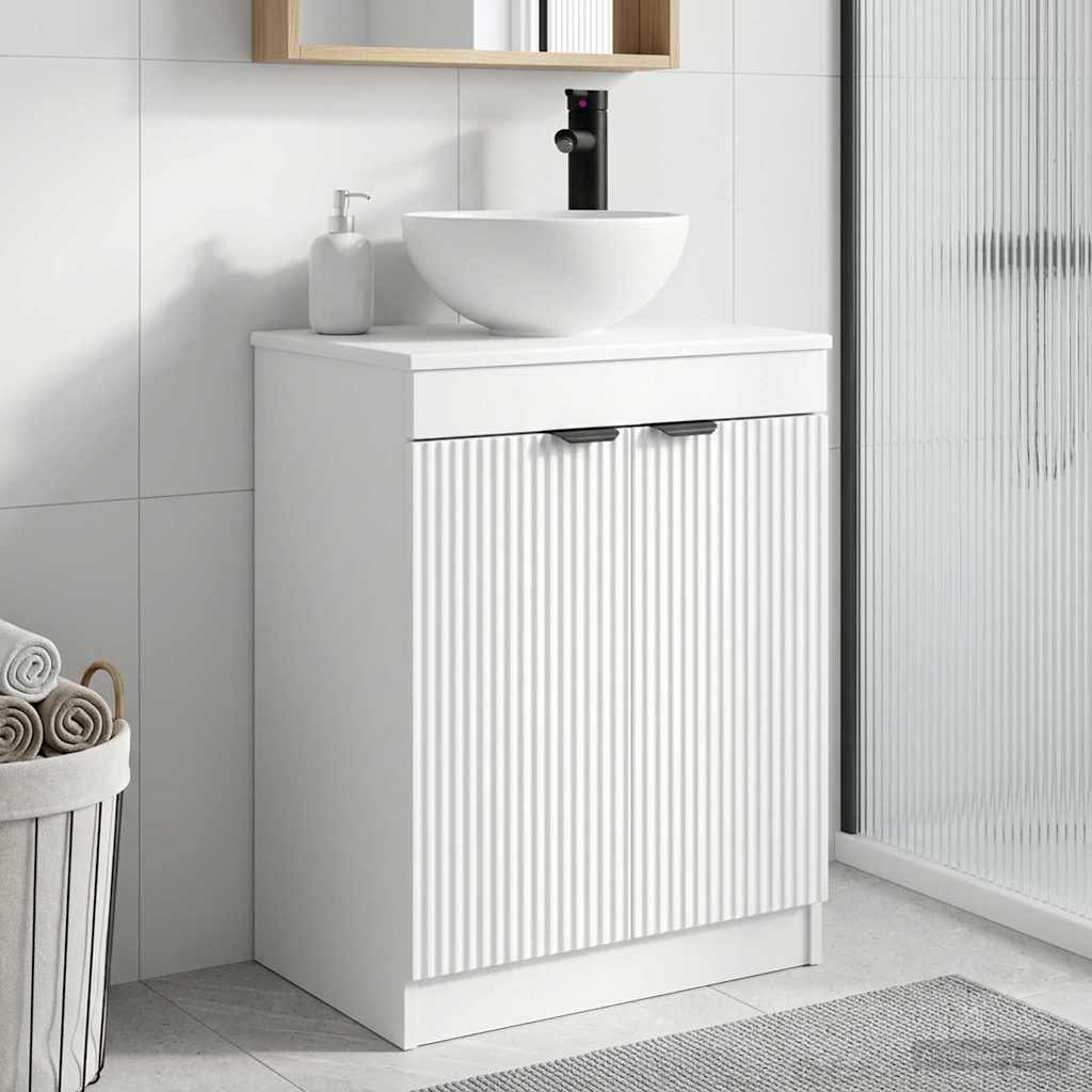 vidaXL Mobilă de baie cu chiuvetă Alb 54 x 35 x 83 cm Lemn prelucrat