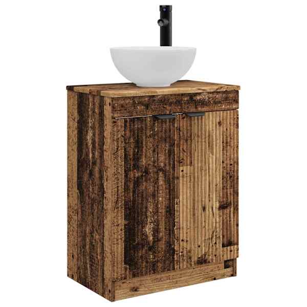vidaXL Vannitoa kraanikauss Vana puit 54 x 35 x 83 cm Tehispuit
