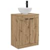 vidaXL Vannitoa kraanikauss Artisan tamm 54 x 35 x 83 cm Tehispuit