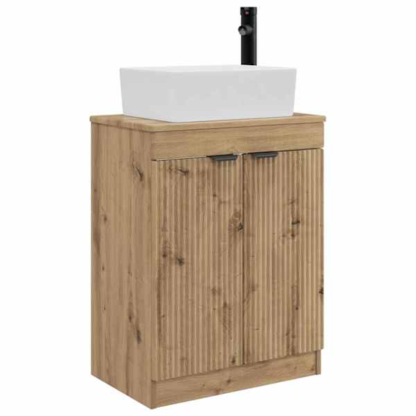 vidaXL Vannitoa kraanikauss Artisan tamm 54 x 35 x 83 cm Tehispuit