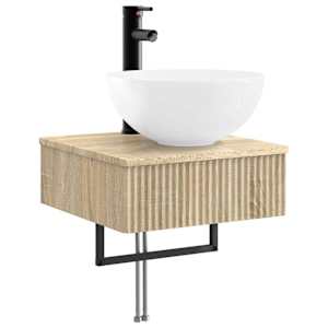 vidaXL Seinale paigaldatav pesu bassein Sonoma tamm 40 x 41 x 40,5 cm