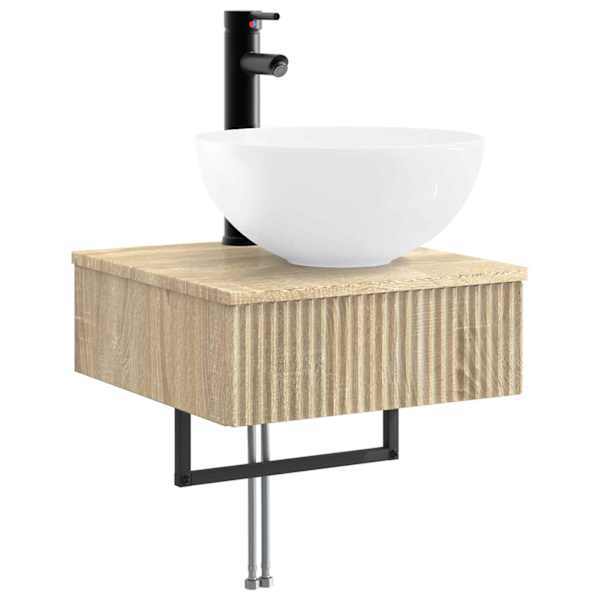 vidaXL Seinale paigaldatav pesu bassein Sonoma tamm 40 x 41 x 40,5 cm