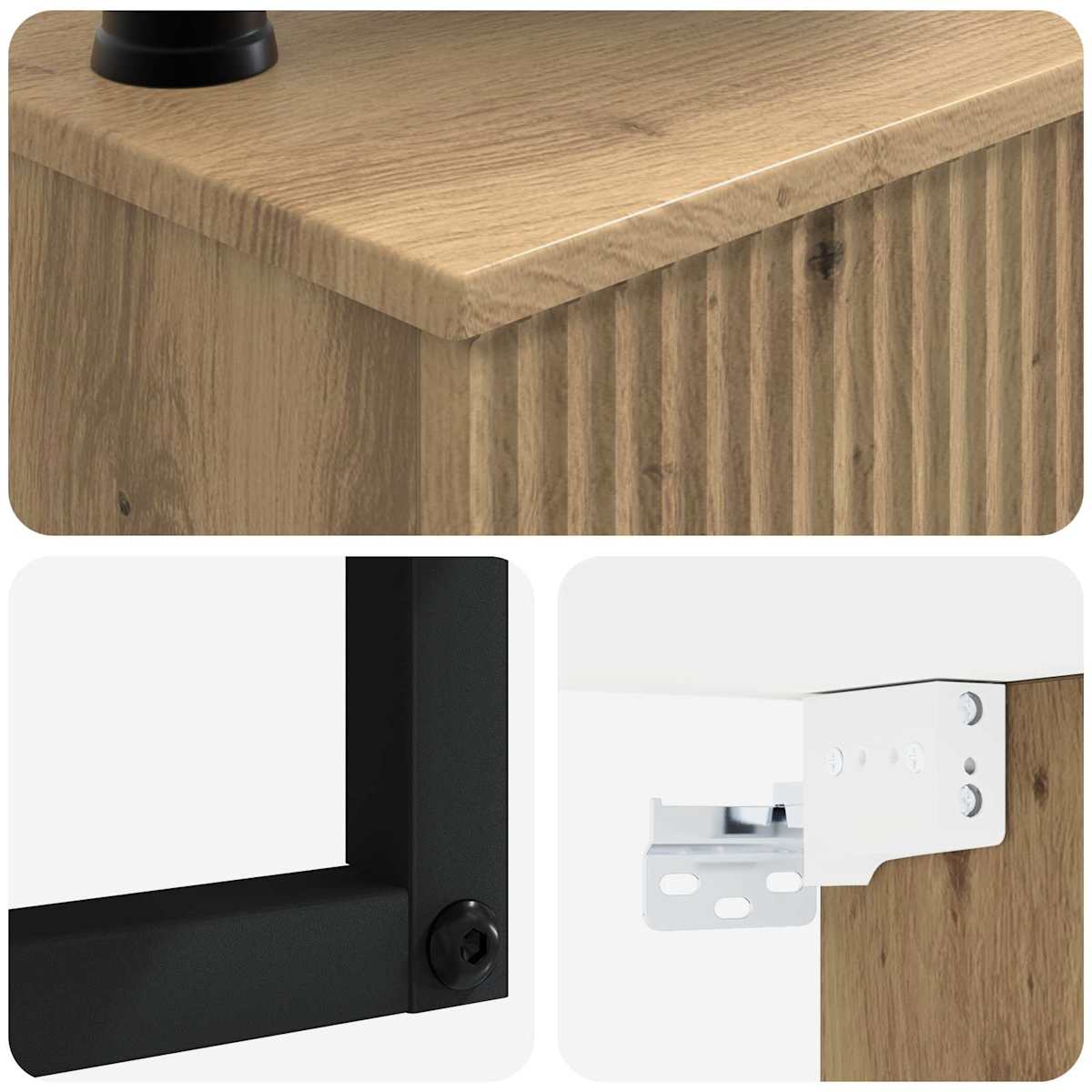Vægmonteret vask 50 x 41 x 39 cm Konstrueret træ - Billede 6