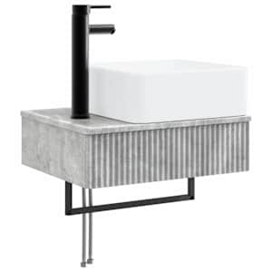 vidaXL Seinale paigaldatav pesu bassein Betoonhall 53 x 35 x 39 cm