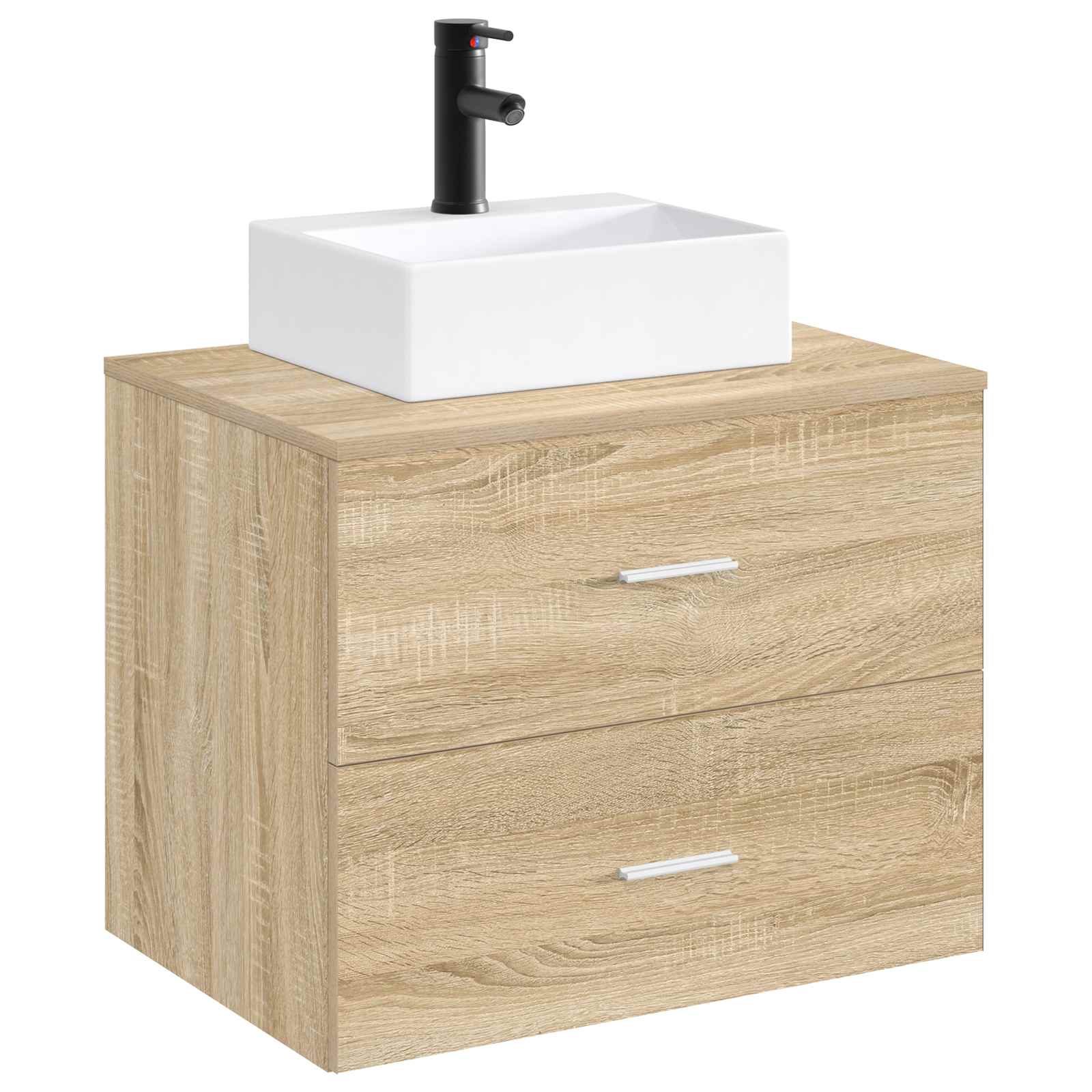 Umivalnik za kopalnico Mat črna 39 x 30,5 x 12,5 cm Kovina - slika 3