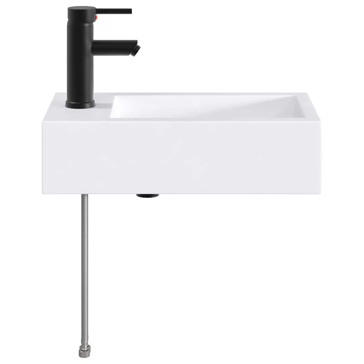 Vask med armatur og afløb 45,5 x 25,5 x 13 cm Keramik - Billede 4