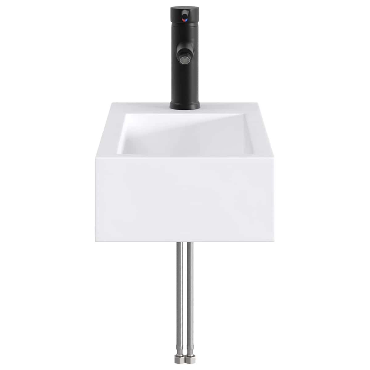 Vask med armatur og afløb 45,5 x 25,5 x 13 cm Keramik - Billede 5
