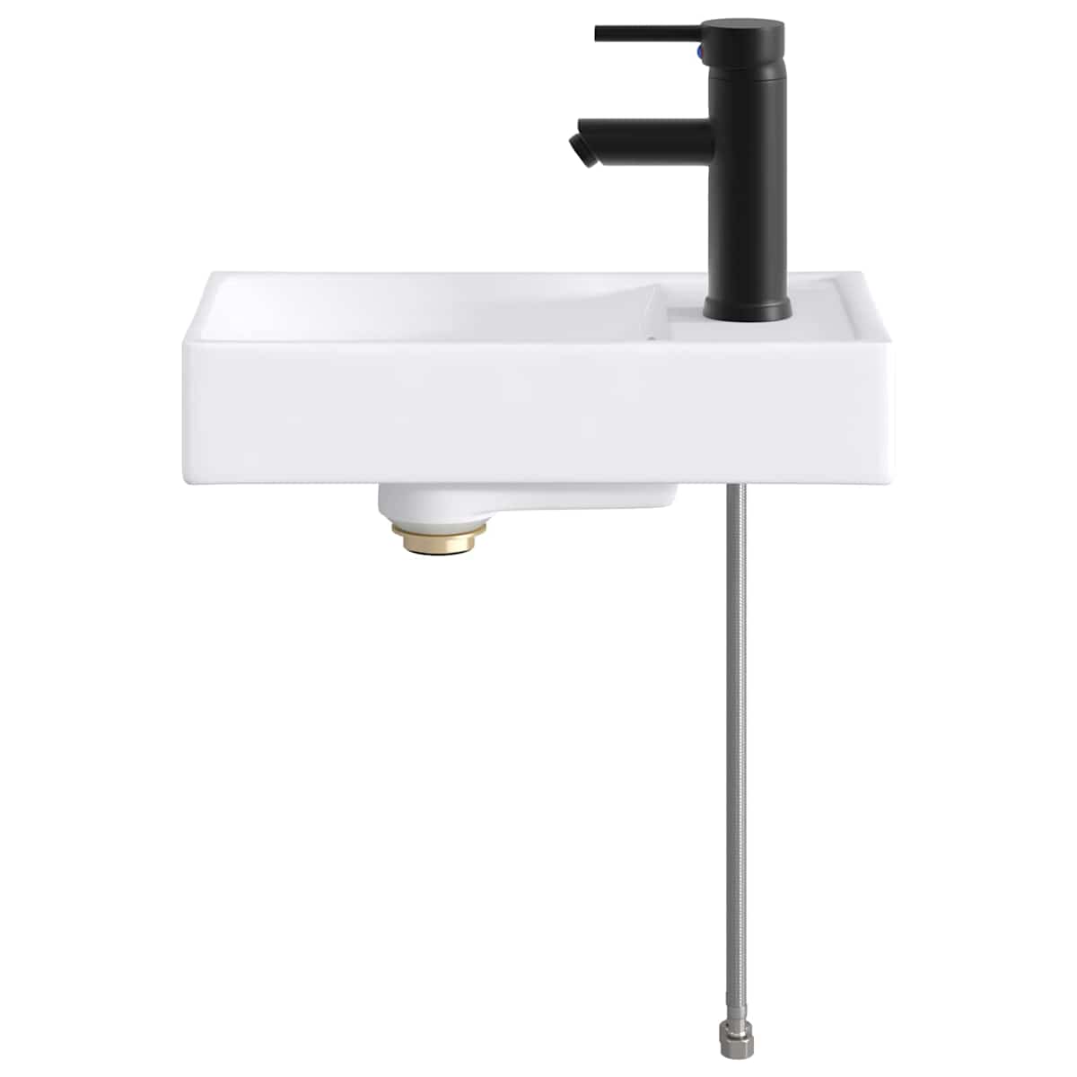 Vask med vandhane og afløb 40,5 x 22,5 x 11,5 cm - Billede 4